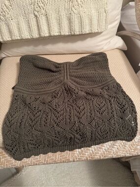 American Eagle Outfitters Olive Green Waffle Knit Tank